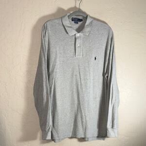 Polo Ralph Lauren classic long sleeve polo in gray size XL.